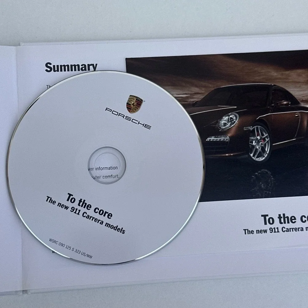 Porsche 911 Carrera Type 997 To The Core Hardcover Sales Brochure 2009 Book
